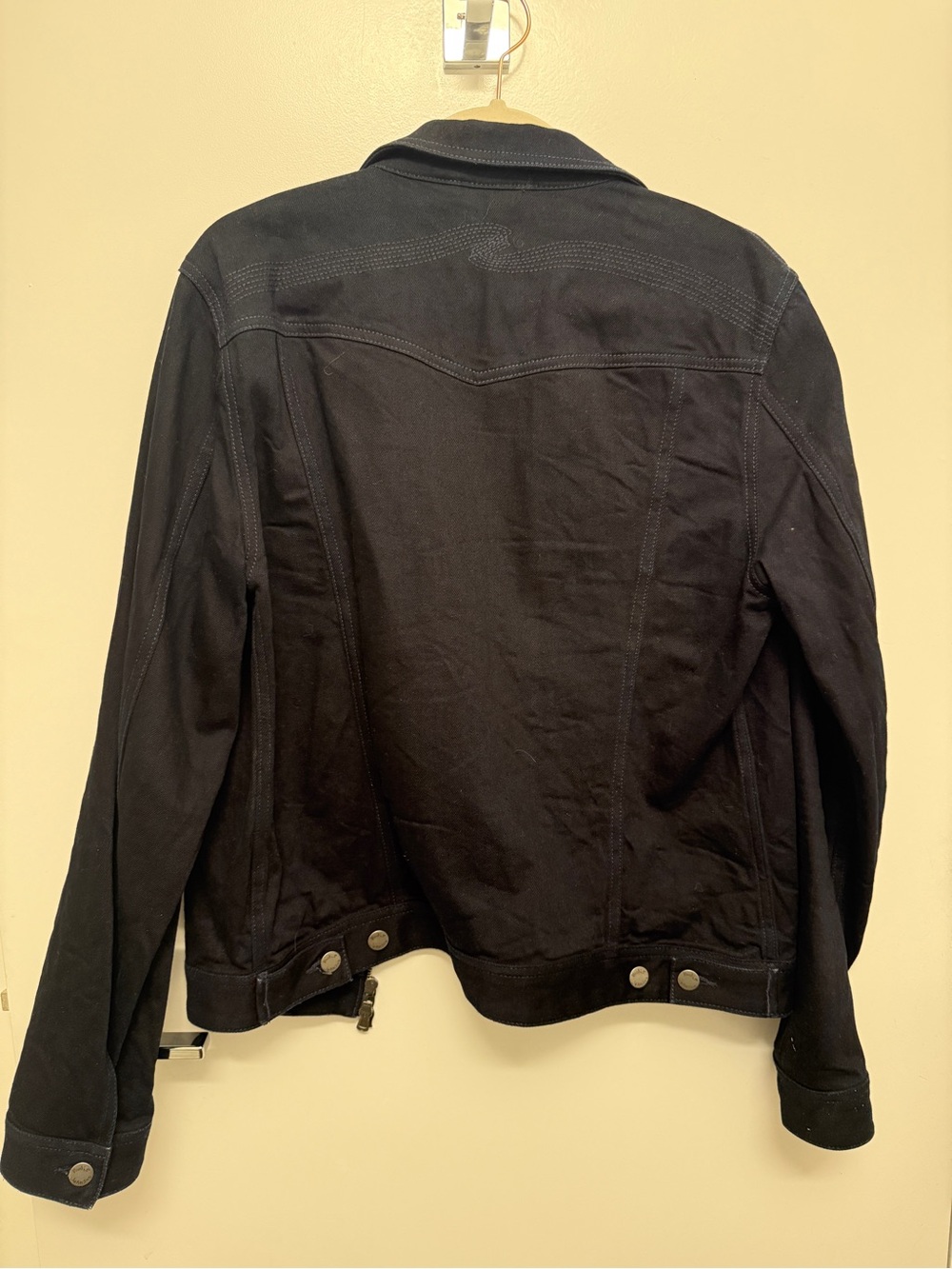 Nudie Men's Navy Zip-Front Jean Jacket - Picture 2 of 3